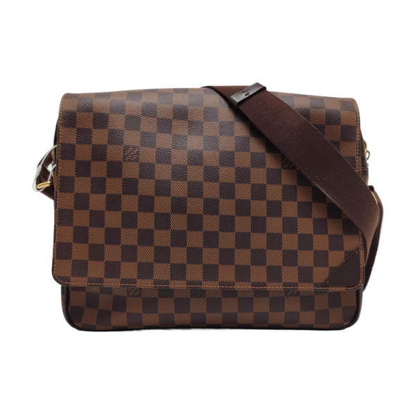 SHELTON MM Damier Ebene Coated Canvas Brown