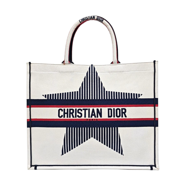 Authenticated pre-owned Book Tote Large Canvas White - Tote Bag at Looply