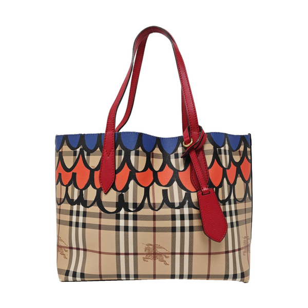 Coated Canvas Tote Bag Beige