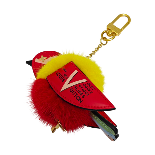 Synthetic Bag Charm Red