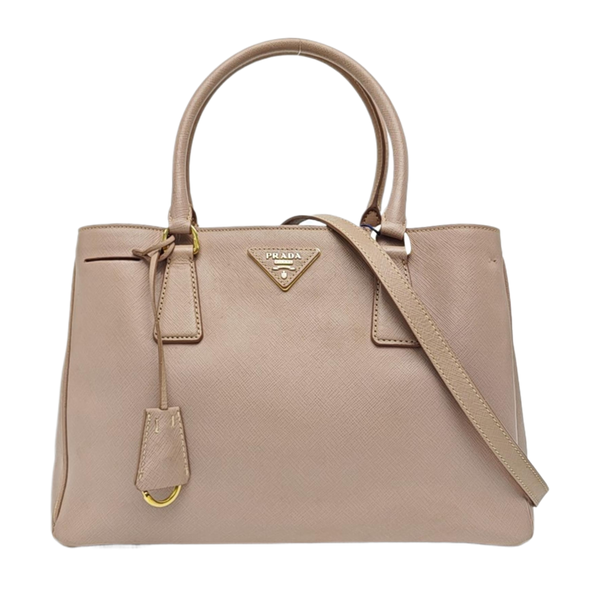 Galleria Medium Saffiano Calfskin Beige