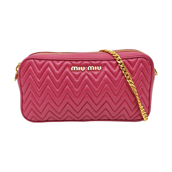 Quilted Lambskin Shoulder Bag Red