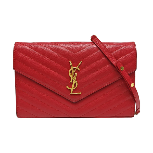 MONOGRAM Medium Quilted Calfskin Red