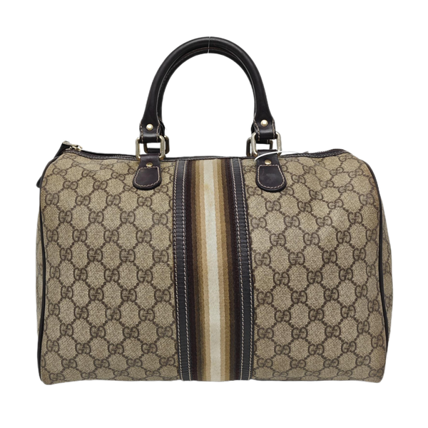 Monogram Coated Canvas Top Handle Bag Brown