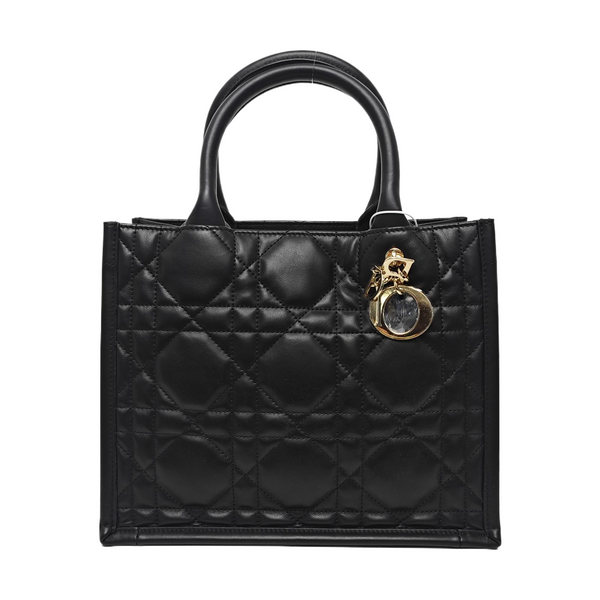 Book Tote Small Cannage Lambskin Black