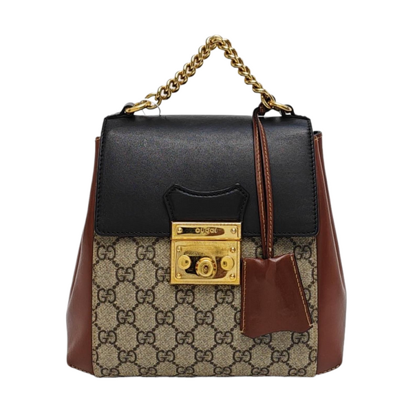 Padlock Mini Monogram Coated Canvas Black