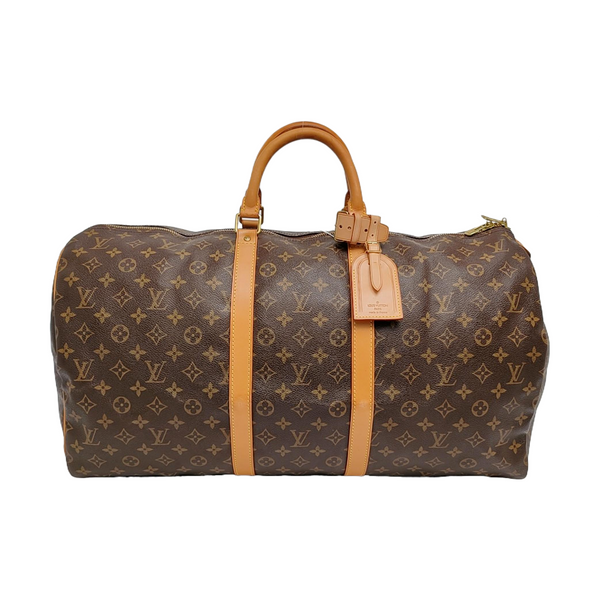 SAC SOUPLE Monogram Coated Canvas Brown