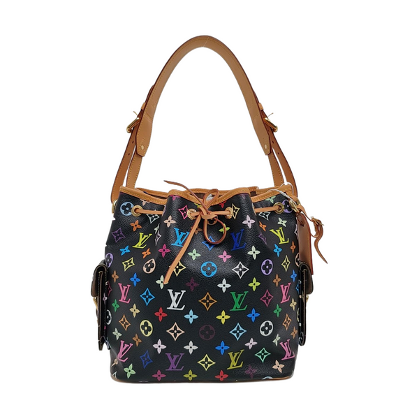 LV × TM NÉONOÉ MM Monogram Coated Canvas Black