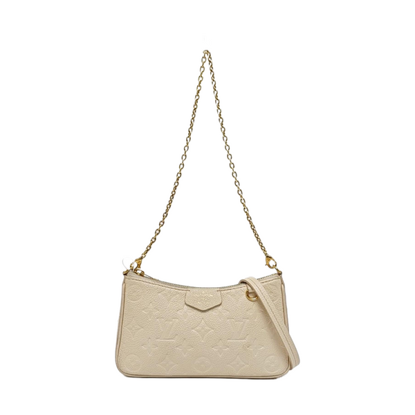 EASY POUCH ON STRAP Calfskin Beige
