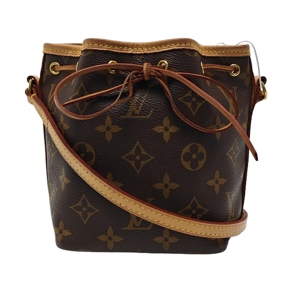 NÉONOÉ Nano Monogram Coated Canvas Brown