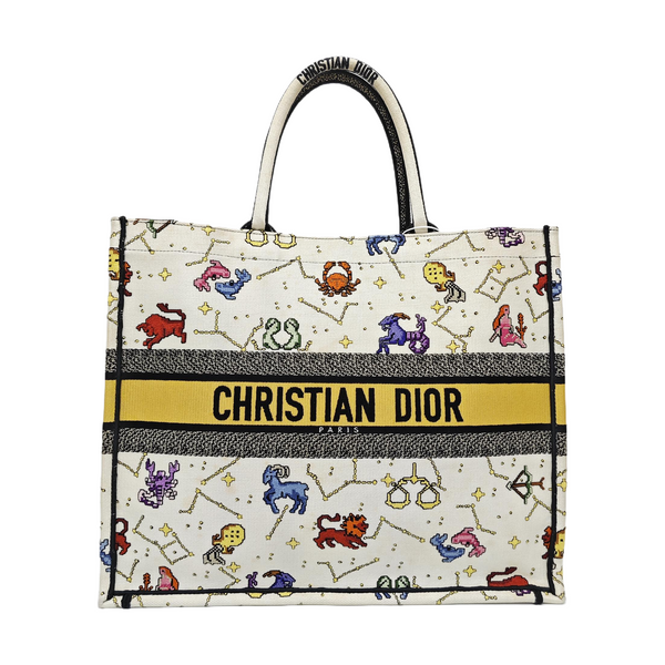 Book Tote Large Canvas White