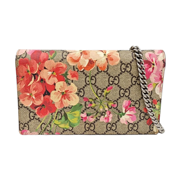 GG Blooms Monogram Coated Canvas Beige