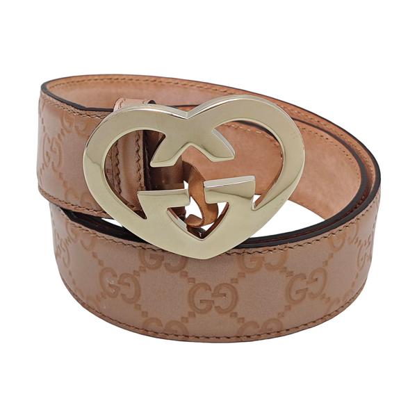Leather Belt Beige