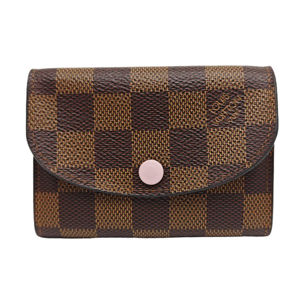 ROSALIE Damier Ebene Coated Canvas Brown Wallet