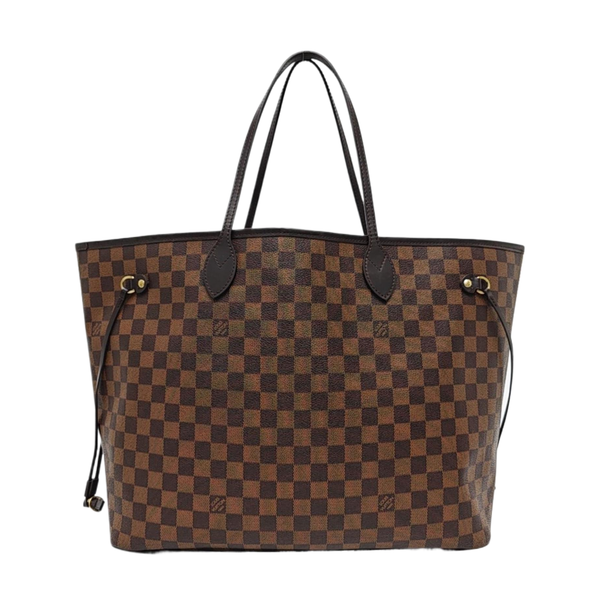 NEVERFULL GM Damier Ebene Coated Canvas Brown