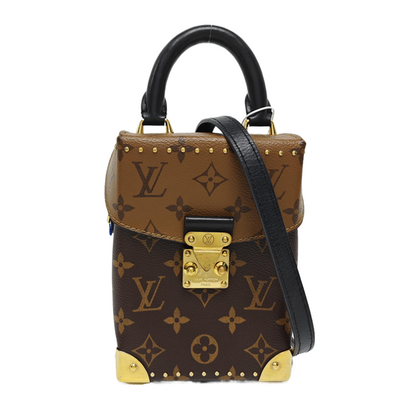 CAMERA BOX Monogram Coated Canvas Brown