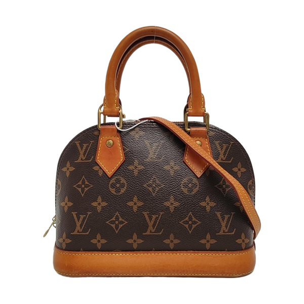 ALMA BB Monogram Coated Canvas Brown