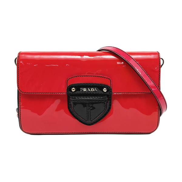 Patent Leather Shoulder Bag Orange