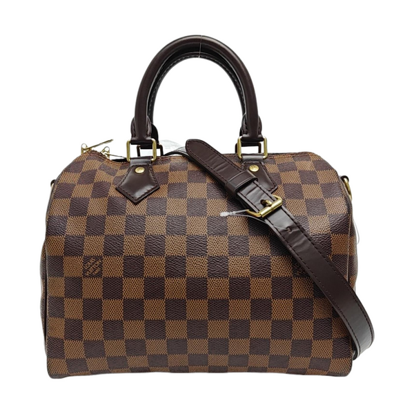 SPEEDY 25 Damier Ebene Coated Canvas Brown