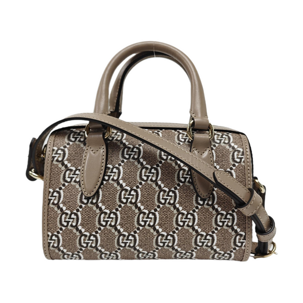 Monogram Coated Canvas Shoulder Bag Super Mini Gray