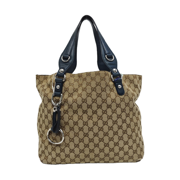 Monogram Canvas Tote Bag Beige