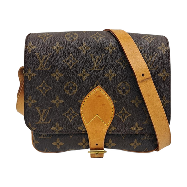 CARTOUCHIERE MM Monogram Coated Canvas Brown