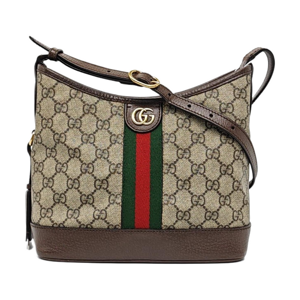Ophidia Large Monogram Coated Canvas Beige