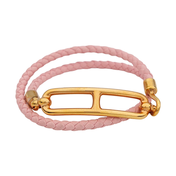 Brazalete Roulis de piel rosa
