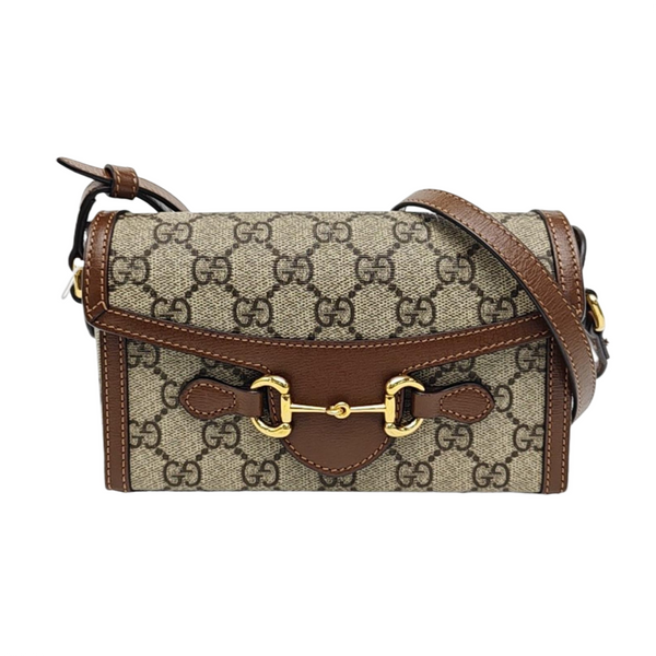 Horsebit 1955 Mini Monogram Coated Canvas Beige
