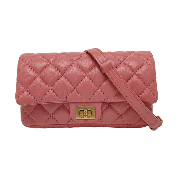2.55 224 Quilted Calfskin Red
