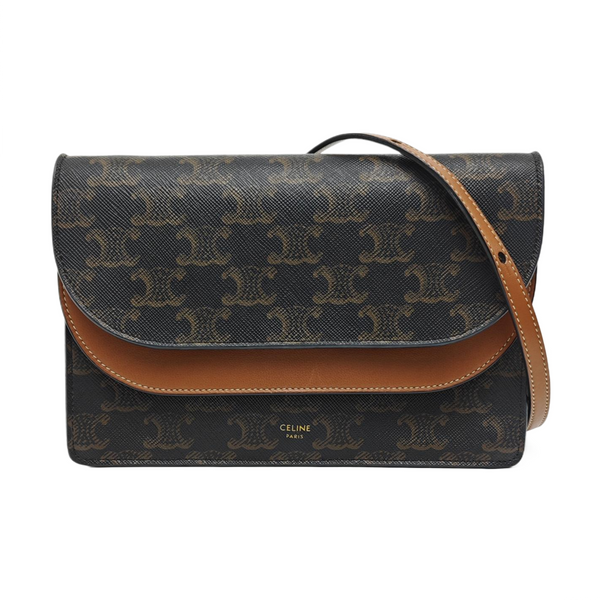TRIOMPHE CANVAS Small Coated Canvas Brown