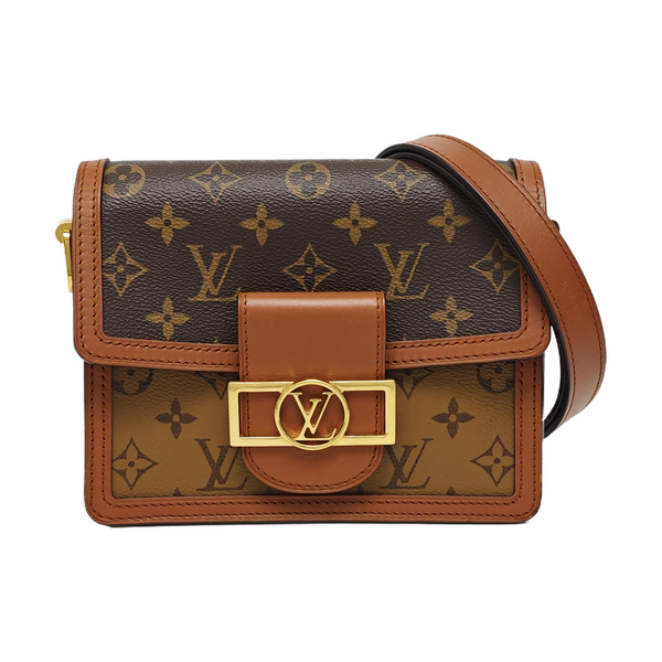 DAUPHINE Mini Monogram Coated Canvas Brown