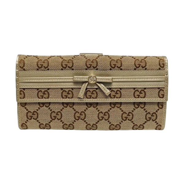 Monogram Fabric Wallet Beige