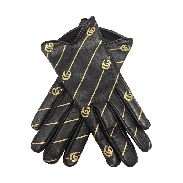 Guantes de piel de cordero negros