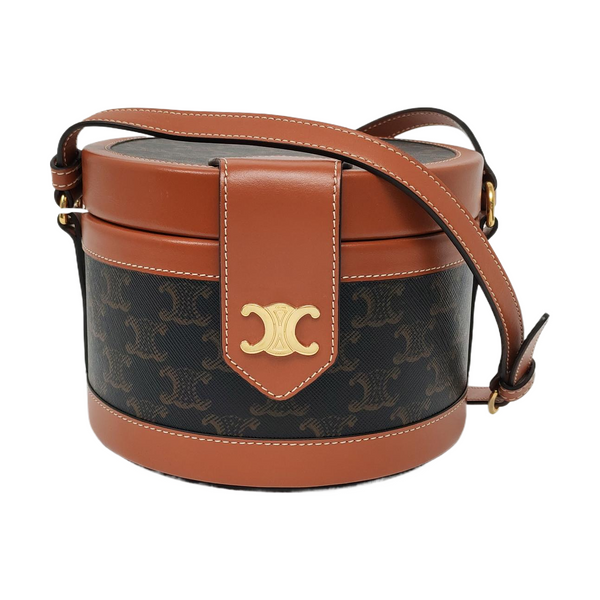 Authenticated pre-owned TRIOMPHE Medium Coated Canvas Brown - Shoulder Bag at Looply