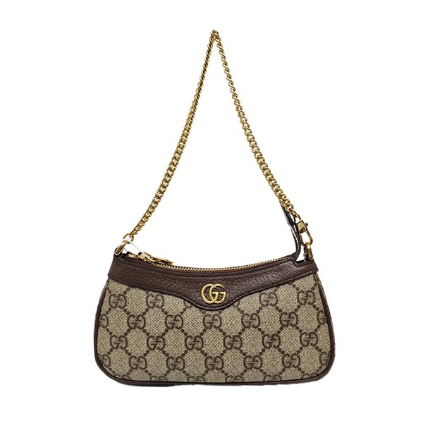 Ophidia Mini Monogram Coated Canvas Beige