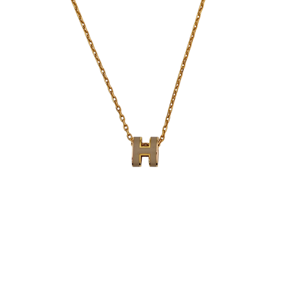 Pop H Metal Gold Necklace