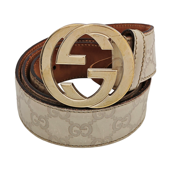 Leather Belt White