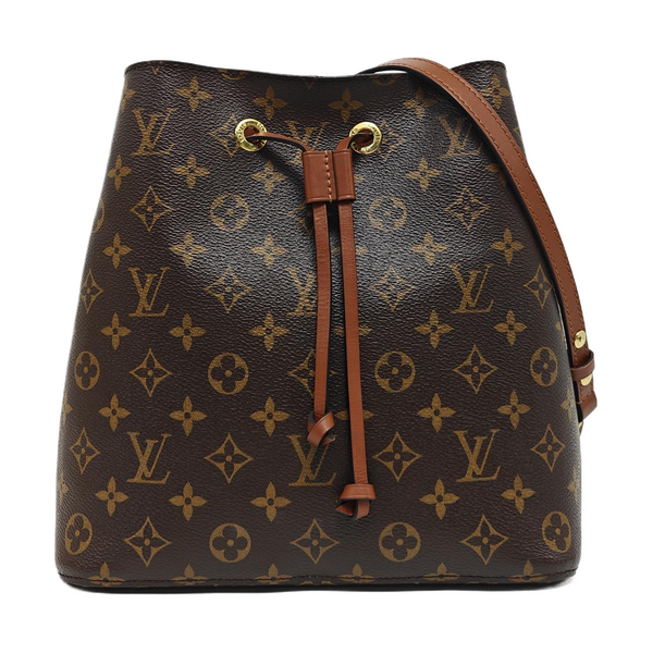 NÉONOÉ MM Monogram Coated Canvas Brown