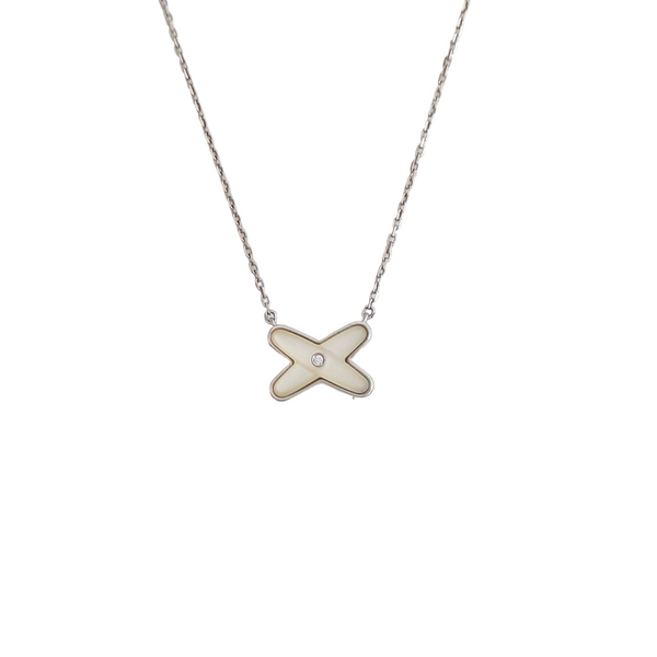 Jeux De Liens 18k White Gold Silver Necklace