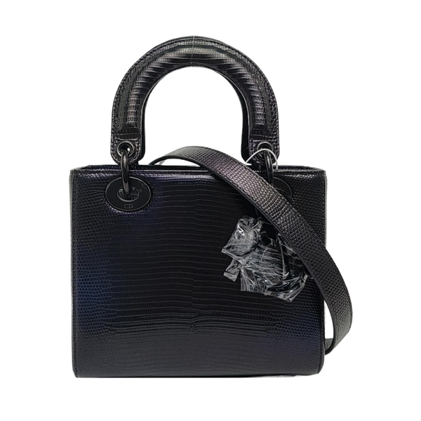 Lady Dior Small Lizard Blue