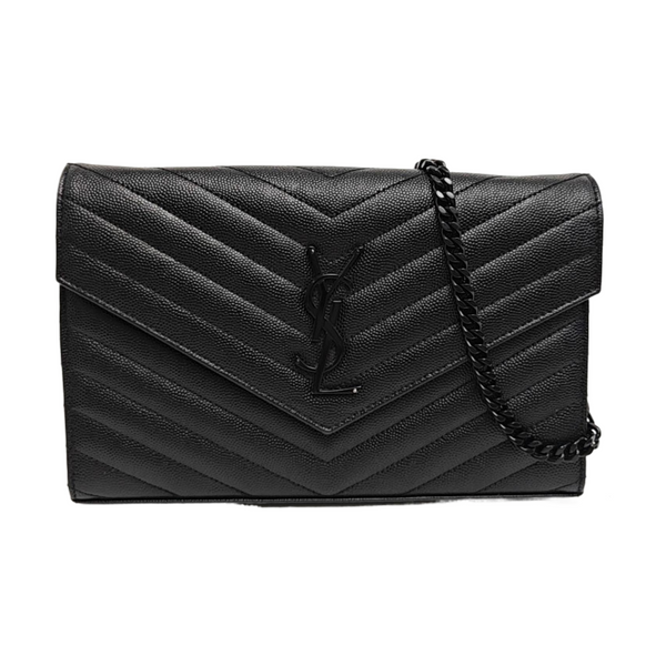 MONOGRAM Medium Chevron Calfskin Black