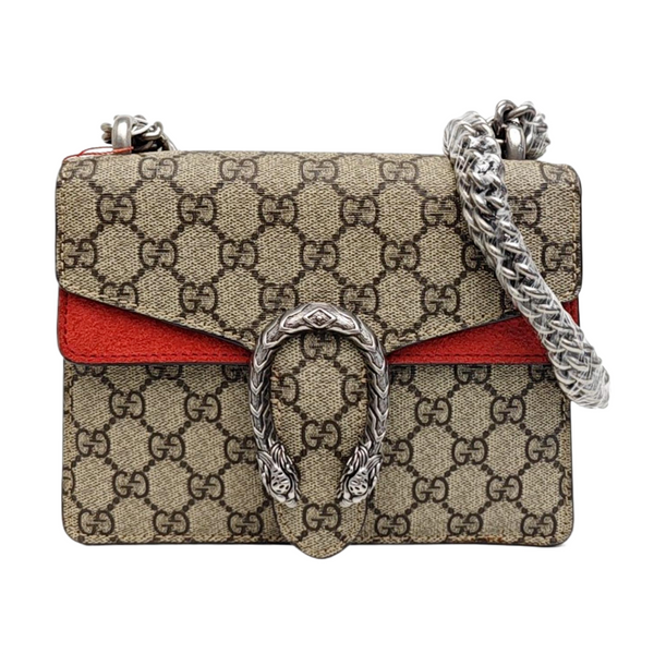 Dionysus Mini Monogram Coated Canvas Beige
