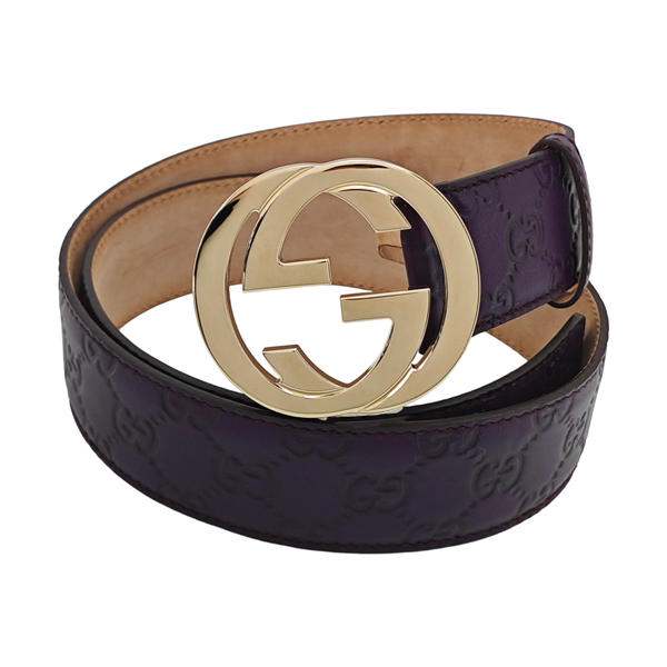 Leather Belt Purple