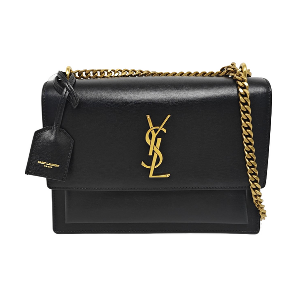 SUNSET Medium Calfskin Black