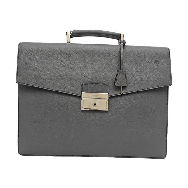 Calfskin Top Handle Bag Gray