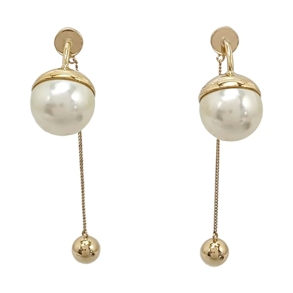 Dior Tribales Metal White Stud Earrings