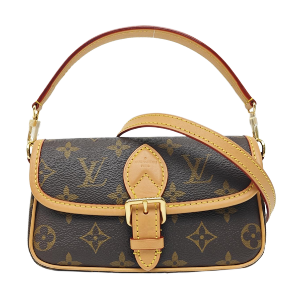 DIANE Nano Monogram Coated Canvas Brown