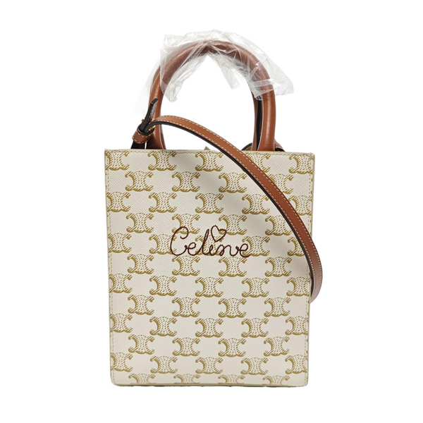 CABAS Mini Coated Canvas White