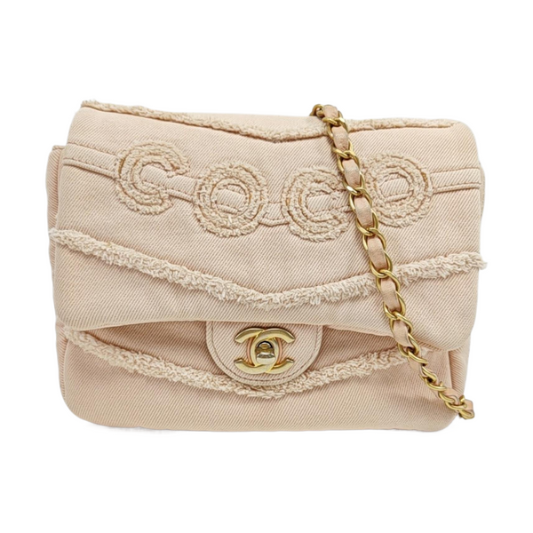 Authenticated pre-owned CLASSIC FLAP Canvas Pink - Shoulder Bag at Looply